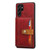 Samsung Galaxy S26 Ultra 5G Calfskin Card Slot TPU Hybrid PU Phone Case - Red