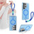 Samsung Galaxy S26 Ultra 5G Camera Bracket Glitter Magnetic Phone Case with Lanyard - Blue