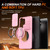 Samsung Galaxy S26 Ultra 5G Camera Sliding Shield Magnetic Rotation Holder Phone Case - Pink