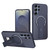 Samsung Galaxy S26 Ultra 5G Carbon Fiber Texture MagSafe Phone Case with Holder - Blue