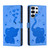 Samsung Galaxy S26 Ultra 5G Cartoon Elephant Embossed Leather Phone Case - Blue