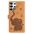 Samsung Galaxy S26 Ultra 5G Cartoon Elephant Embossed Leather Phone Case - Yellow