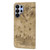 Samsung Galaxy S26 Ultra 5G Cartoon Sakura Cat Embossed Leather Phone Case - Brown