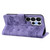 Samsung Galaxy S26 Ultra 5G Cartoon Sakura Cat Embossed Leather Phone Case - Purple