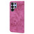 Samsung Galaxy S26 Ultra 5G Cartoon Sakura Cat Embossed Leather Phone Case - Rose Red
