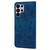 Samsung Galaxy S26 Ultra 5G Cartoon Sakura Cat Embossed Leather Phone Case - Royal Blue
