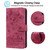 Samsung Galaxy S26 Ultra 5G Cartoon Sakura Cat Embossed Leather Phone Case - Wine Red