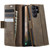 Samsung Galaxy S26 Ultra 5G CaseMe 033 Calf Leather Lining Microfibre RFID Blocking Phone Case - Coffee