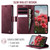 Samsung Galaxy S26 Ultra 5G CaseMe 033 Calf Leather Lining Microfibre RFID Blocking Phone Case - Red