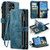 Samsung Galaxy S26 Ultra 5G CaseMe C30 Card Slots Zipper Wallet Leather Phone Case - Blue
