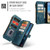 Samsung Galaxy S26 Ultra 5G CaseMe C30 Card Slots Zipper Wallet Leather Phone Case - Blue