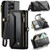 Samsung Galaxy S26 Ultra 5G CaseMe C36 Card Slots Zipper Wallet RFID Anti-theft Leather Phone Case - Black