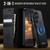 Samsung Galaxy S26 Ultra 5G CaseMe C49 Magnetic RFID Blocking Detachable Wallet Leather Phone Case - Black