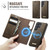 Samsung Galaxy S26 Ultra 5G CaseMe C49 Magnetic RFID Blocking Detachable Wallet Leather Phone Case - Coffee