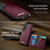 Samsung Galaxy S26 Ultra 5G CaseMe Me80 Series Detachable Wallet Magnetic RFID Vegan Leather Phone Case - Red
