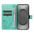 Samsung Galaxy S26 Ultra 5G Cat and Bee Embossed Flip Leather Phone Case - Green