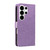 Samsung Galaxy S26 Ultra 5G Cat and Bee Embossed Flip Leather Phone Case - Purple