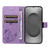 Samsung Galaxy S26 Ultra 5G Cat and Bee Embossed Flip Leather Phone Case - Purple