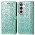 Samsung Galaxy S26 Ultra 5G Cat and Dog Embossed Leather Phone Case - Green