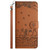 Samsung Galaxy S26 Ultra 5G Cat Embossing Pattern Leather Phone Case with Lanyard - Brown