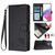 Samsung Galaxy S26 Ultra 5G Cat Rat Embossed Pattern RFID Leather Phone Case with Lanyard - Black