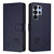 Samsung Galaxy S26 Ultra 5G Cat Rat Embossed Pattern RFID Leather Phone Case with Lanyard - Blue