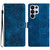 Samsung Galaxy S26 Ultra 5G Cherry Blossom Butterfly Skin Feel Embossed PU Phone Case - Blue