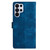 Samsung Galaxy S26 Ultra 5G Cherry Blossom Butterfly Skin Feel Embossed PU Phone Case - Blue