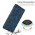 Samsung Galaxy S26 Ultra 5G Cherry Blossoms Embossed Leather Phone Case - Dark Blue