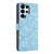 Samsung Galaxy S26 Ultra 5G Cherry Blossoms Embossed Leather Phone Case - Light Blue