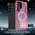 Samsung Galaxy S26 Ultra 5G Clear Glitter Magnetic PC Hybrid TPU Phone Case - Pink