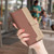 Samsung Galaxy S26 Ultra 5G Color Matching RFID Anti-theft Leather Phone Case - Brown