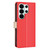 Samsung Galaxy S26 Ultra 5G Color Matching RFID Anti-theft Leather Phone Case - Red