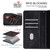 Samsung Galaxy S26 Ultra 5G Color Stitching Skin Feel Leather RFID Blocking Phone Case - Black