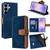 Samsung Galaxy S26 Ultra 5G Color Stitching Skin Feel Leather RFID Blocking Phone Case - Blue