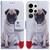 Samsung Galaxy S26 Ultra 5G Coloured Drawing Flip Leather Phone Case - Pug