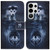 Samsung Galaxy S26 Ultra 5G Coloured Drawing Flip Leather Phone Case - Wolf and Dog