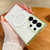 Samsung Galaxy S26 Ultra 5G Contrast Color Gradient Transparent MagSafe Phone Case - Fluorescent Green + Light Pink