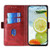 Samsung Galaxy S26 Ultra 5G Contrast Color Side Buckle Leather Phone Case - Red + Black