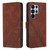 Samsung Galaxy S26 Ultra 5G Crossbody 3D Embossed Flip Leather Phone Case - Brown