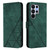 Samsung Galaxy S26 Ultra 5G Crossbody 3D Embossed Flip Leather Phone Case - Dark Green