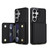 Samsung Galaxy S26 Ultra 5G Crossbody Dual-buckle Wallet RFID Back Leather Phone Case - Black