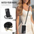Samsung Galaxy S26 Ultra 5G Crossbody Dual-buckle Wallet RFID Back Leather Phone Case - Black