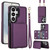 Samsung Galaxy S26 Ultra 5G Crossbody Dual-buckle Wallet RFID Back Leather Phone Case - Dark Purple