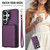 Samsung Galaxy S26 Ultra 5G Crossbody Dual-buckle Wallet RFID Back Leather Phone Case - Dark Purple