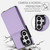 Samsung Galaxy S26 Ultra 5G Crossbody Dual-buckle Wallet RFID Back Leather Phone Case - Light Purple