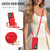 Samsung Galaxy S26 Ultra 5G Crossbody Dual-buckle Wallet RFID Back Leather Phone Case - Red
