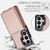 Samsung Galaxy S26 Ultra 5G Crossbody Dual-buckle Wallet RFID Back Leather Phone Case - Rose Gold
