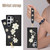 Samsung Galaxy S26 Ultra 5G Crossbody Flower Pattern Leather Phone Case - Black