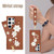 Samsung Galaxy S26 Ultra 5G Crossbody Flower Pattern Leather Phone Case - Brown